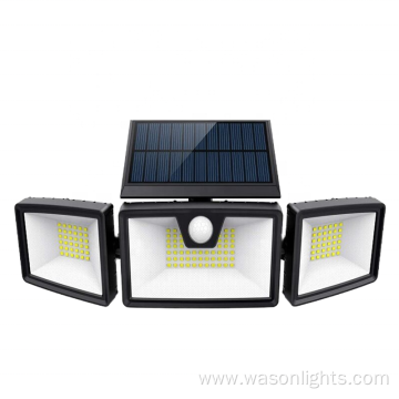 Custom OEM 132Led Flexible Adjustable Angle Wireless Outdoor Motion Sensor Activated Outdoor Solar Wall Lamp